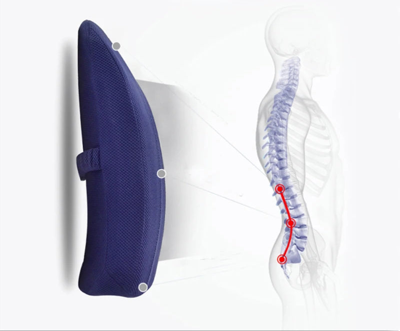 Albro Orthopedic Memory Foam Set Seat & Back Support Cushions