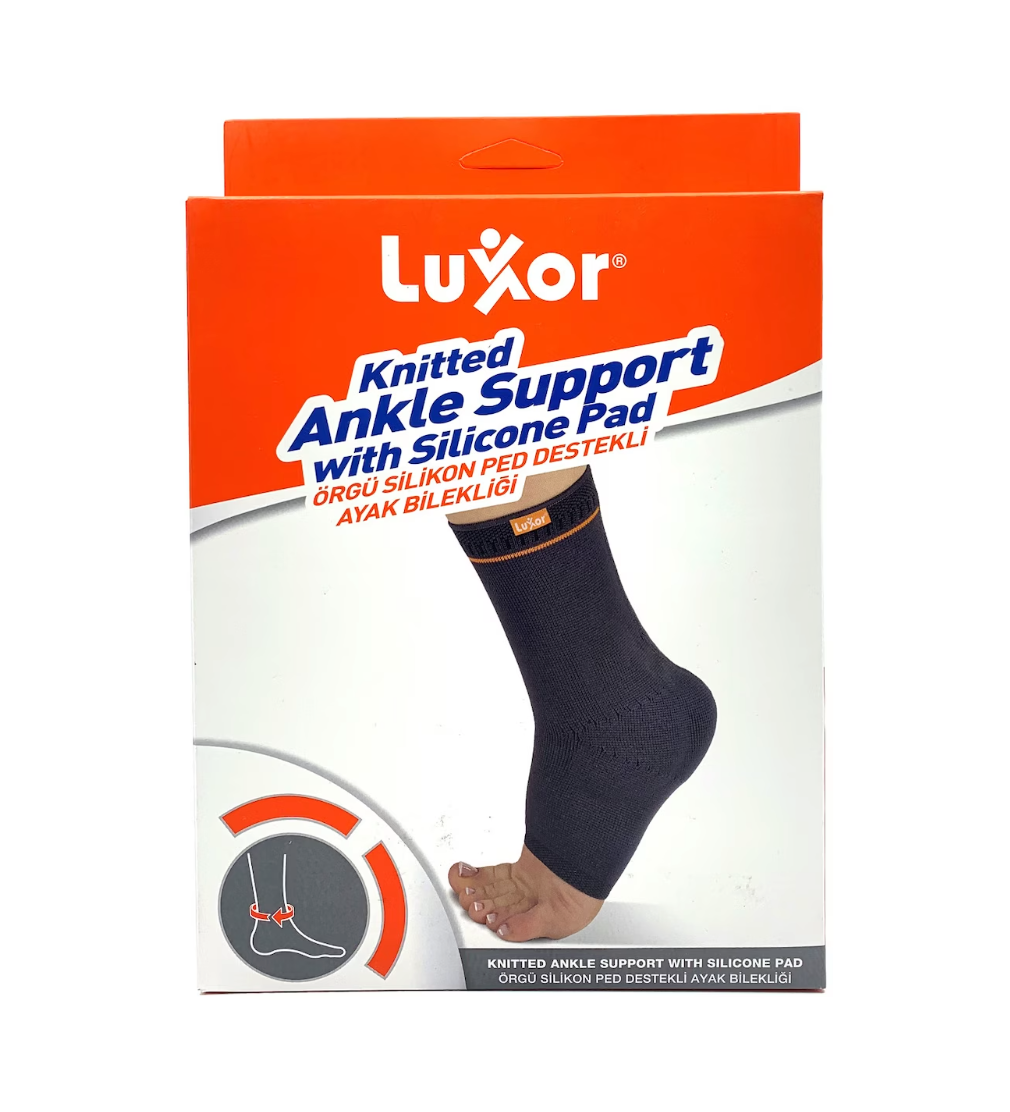 Luxor Knitted Ankle Support with Silicone Pad