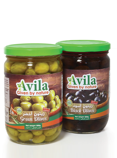 Avila Green Olives & Black Olives زيتون أسود & زيتون أخضر