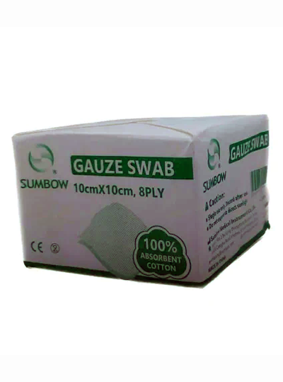 Sumbow Gauze Swab 10CMx10CM 8Ply (100 pcs)