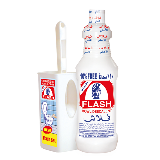 Spartan Flash Bowl Disinfectant 1L with Brush Set