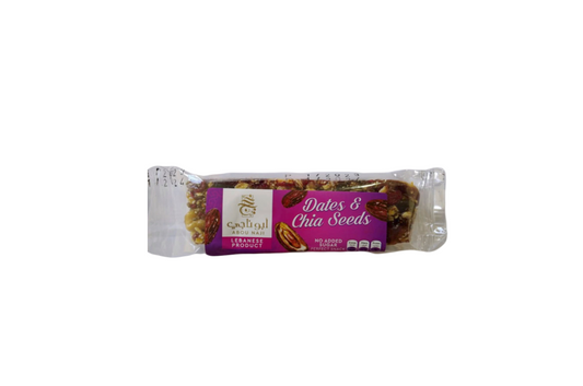 Abou Naji Sugar Free Dates & Chia Seeds Bar 40G (16 pcs)