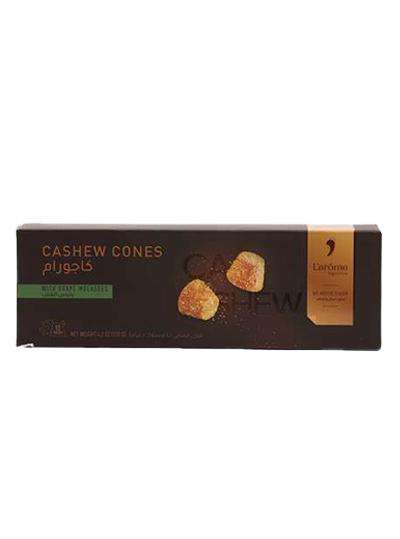 L'arôme Cashew Cones with Grape Molasses 120G