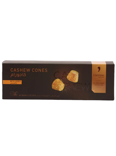 L'arôme Cashew Cones with Honey 120G