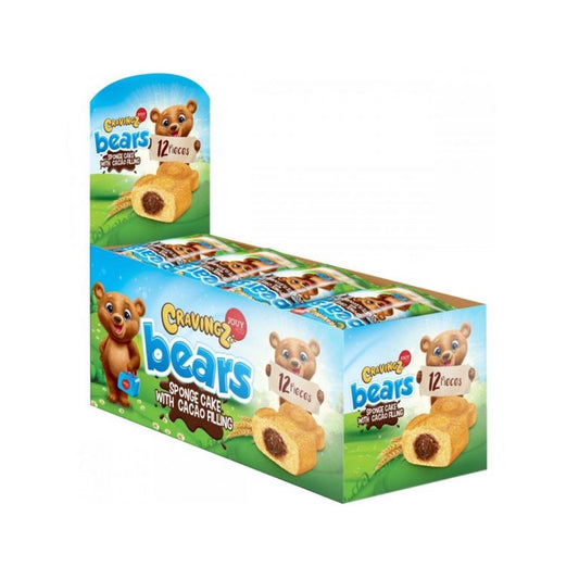 Jouy Cravingz Bears Golden Cake Chocolate 45G (12 pcs)