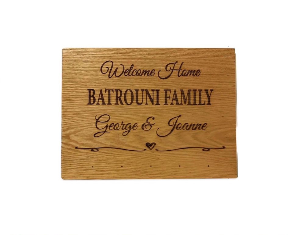 LCBE Custom Wood Laser Cut Welcome Sign