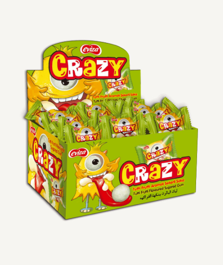 Eviza Crazy Gum Tutti Frutti 3.5G (100 pcs)